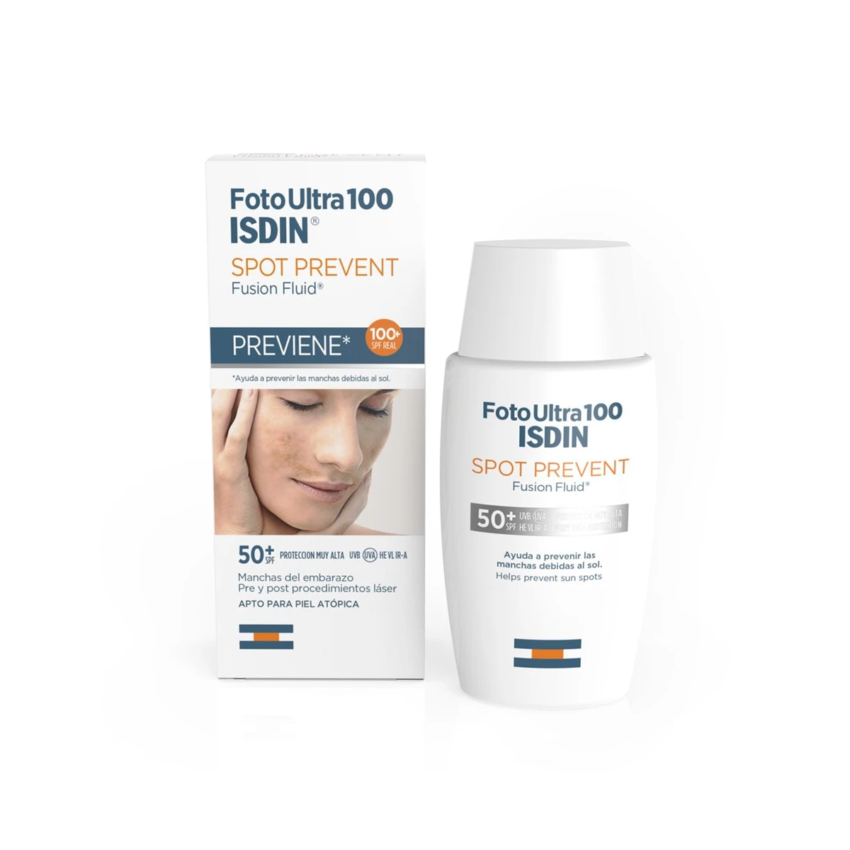 ISDIN FotoUltra 100 Prevención de Manchas Fluido de Fusión SPF 50+, 50ml