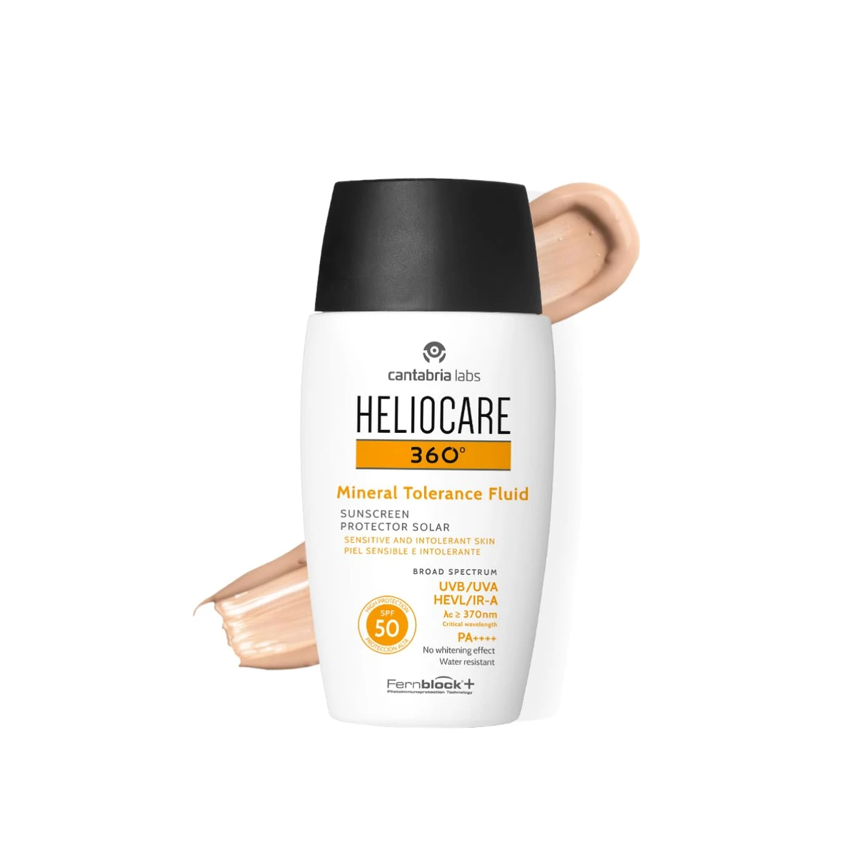 Heliocare 360º Mineral Tolerance Fluid SPF50, filtros 100% minerales, piel sensible, 50 ml
