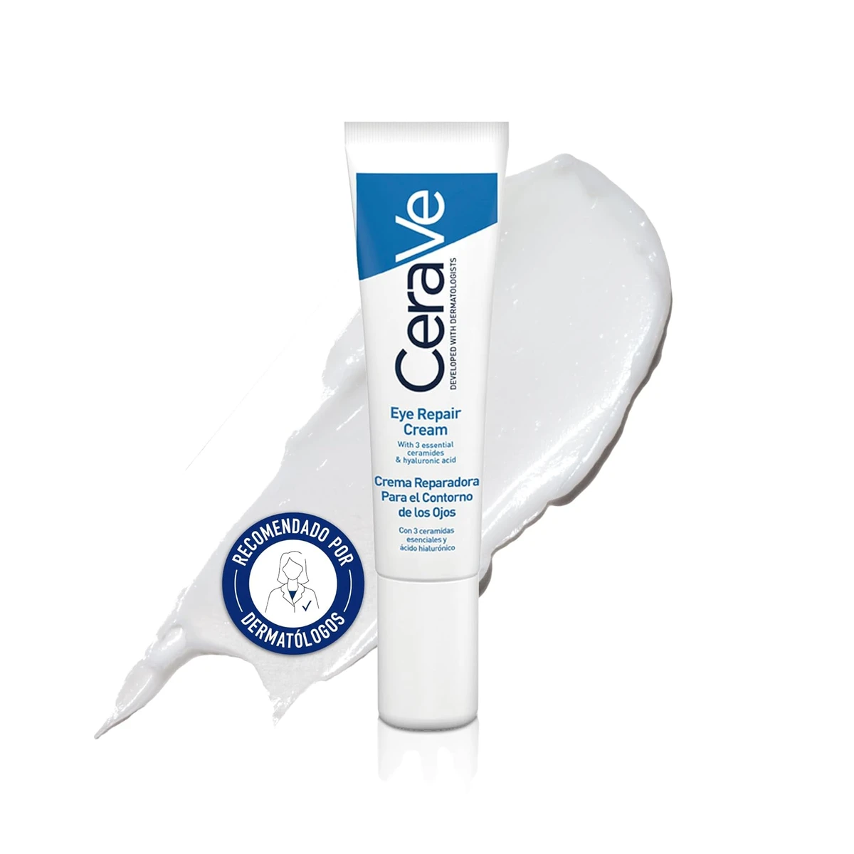 CeraVe Crema Reparadora Contorno de Ojos, reducción de ojeras, 15 ml