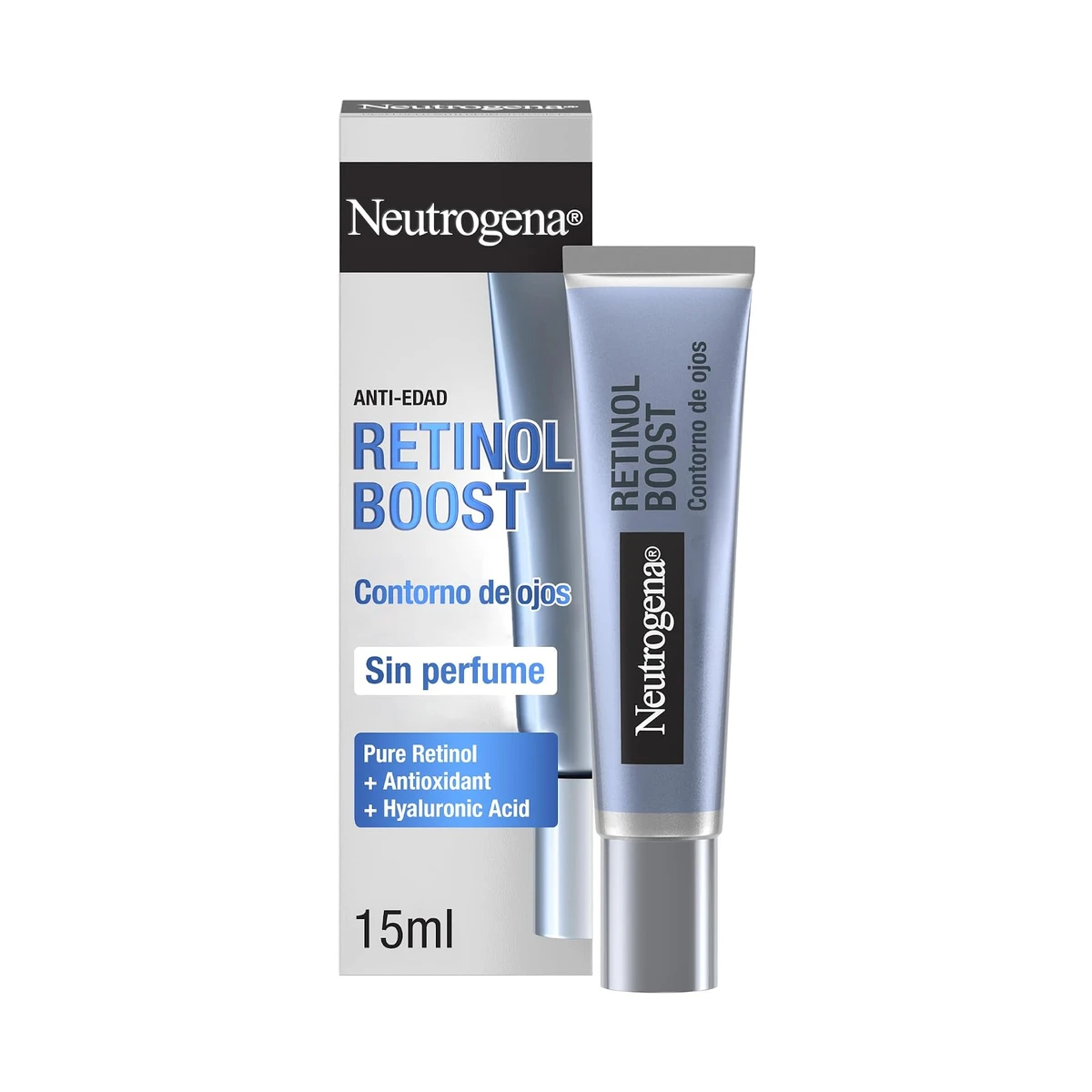 Neutrogena Retinol Boost Contorno de Ojos Antiarrugas, Sin Perfume, 15 ml