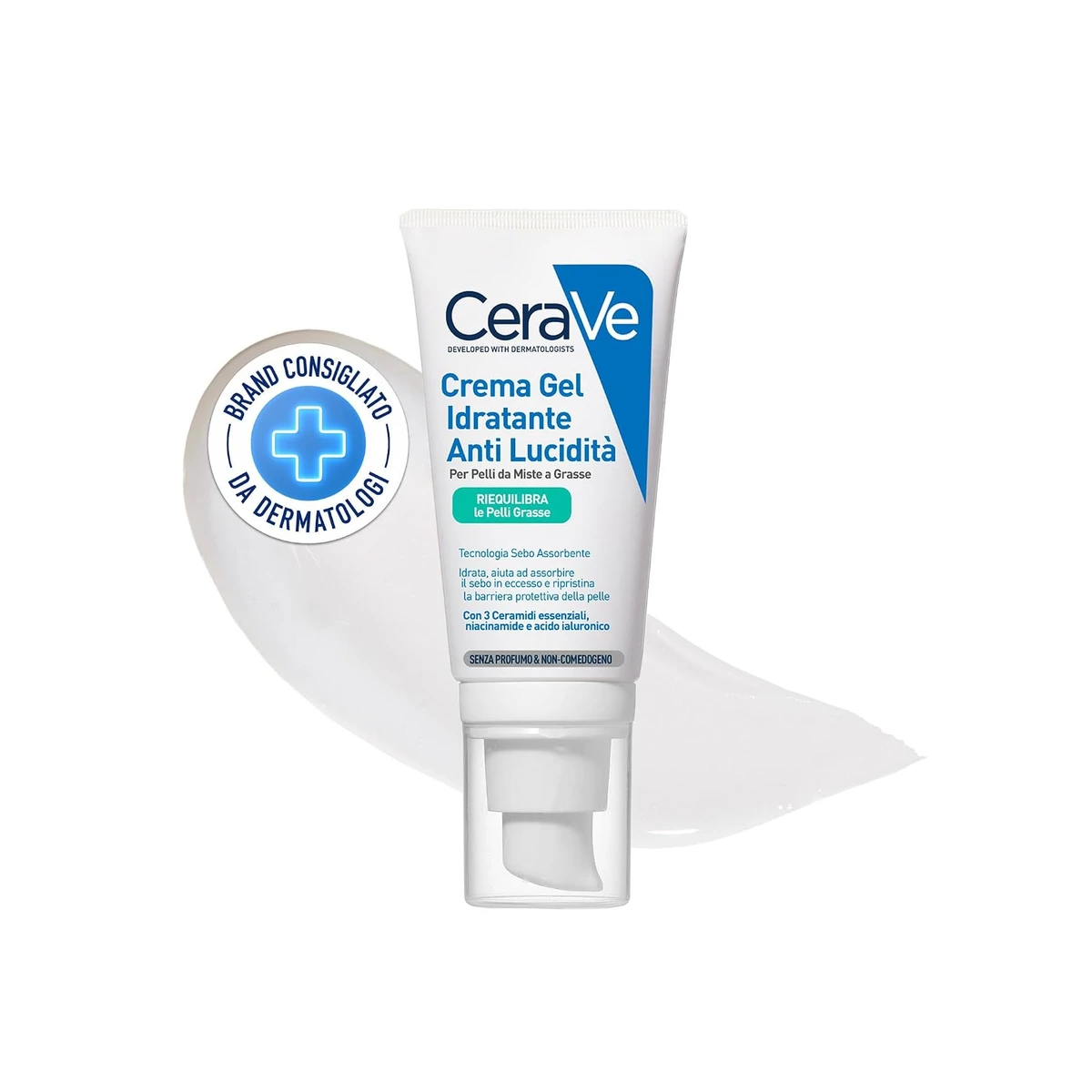 CeraVe Oil Control Gel, Crema hidratante, Piel mixta a grasa, 52 ml